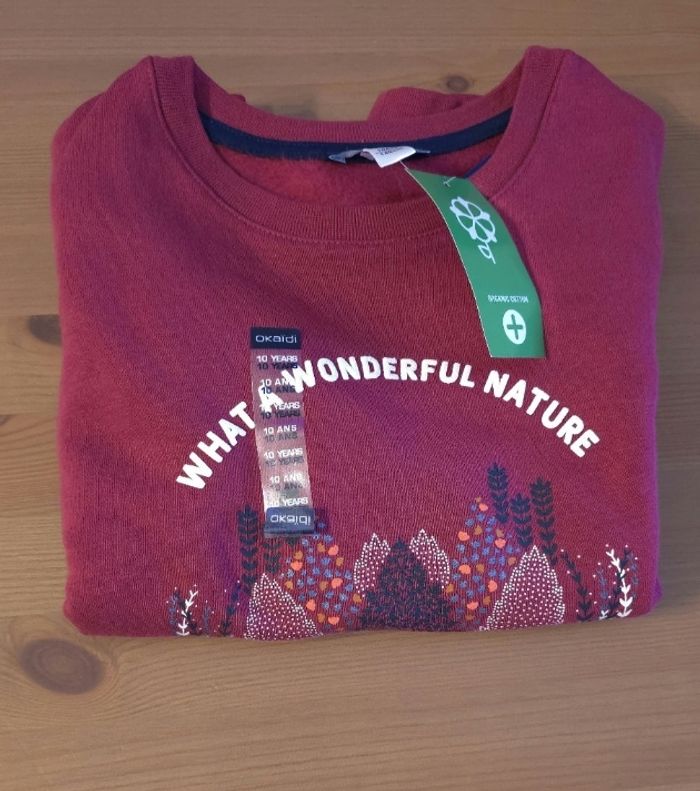 Neuf (non porté) 🏷🩷😍🥰 superbe sweat molleton 10 ans fille 🩷🩷🩷🩷 - photo numéro 2