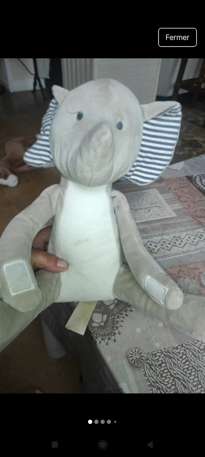 Petite peluche éléphant j40 - photo numéro 2
