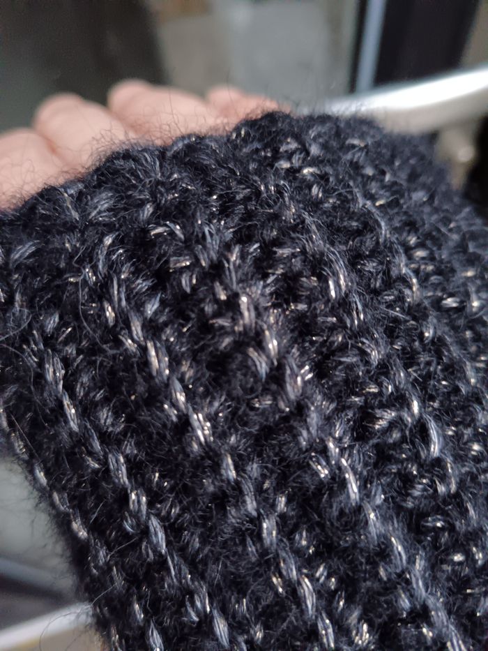 Mitaines scintillantes noir carbone - photo numéro 2