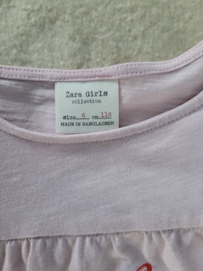 T-shirt zara 6 ans 116 cm à volant - photo numéro 3