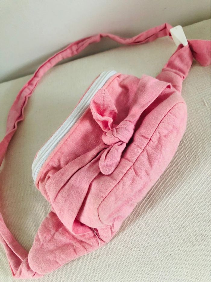 Petite Sacoche banane vintage rose style barbie girl - photo numéro 7