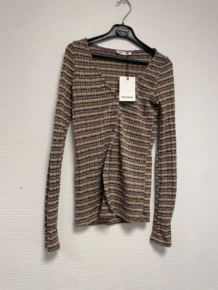 gilet rayée neuf taille S - photo numéro 2