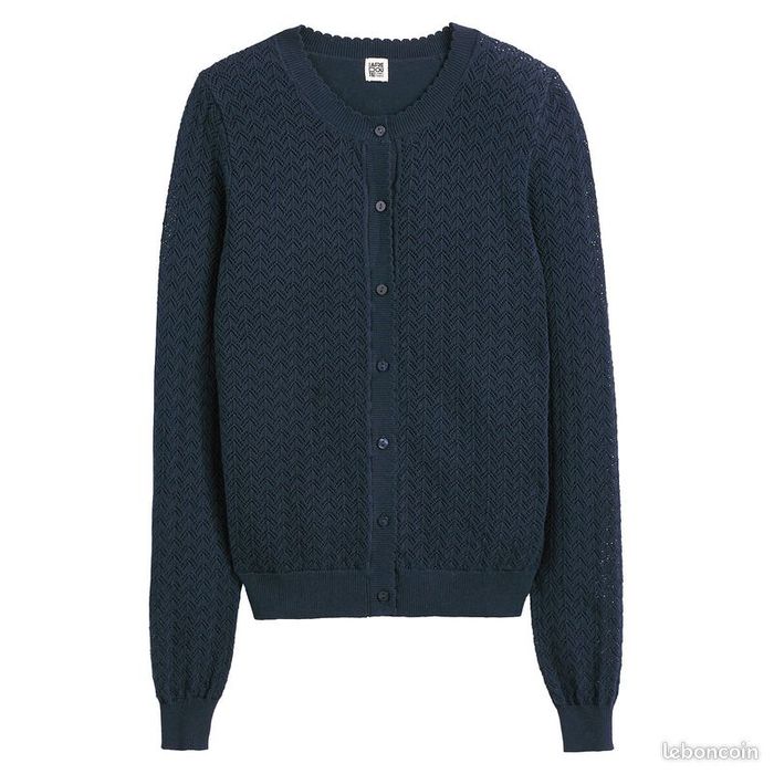 Cardigan en maille pointelle - LA REDOUTE COLLECTIONS - taille XL - photo numéro 4