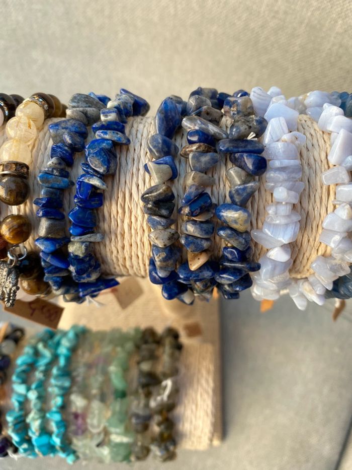Bracelet en calcite bleue claire x1 - photo numéro 2