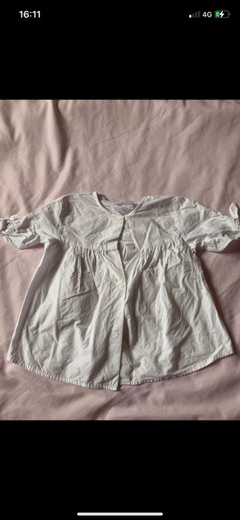Beau chemisier blanc Zara 4/5 ans