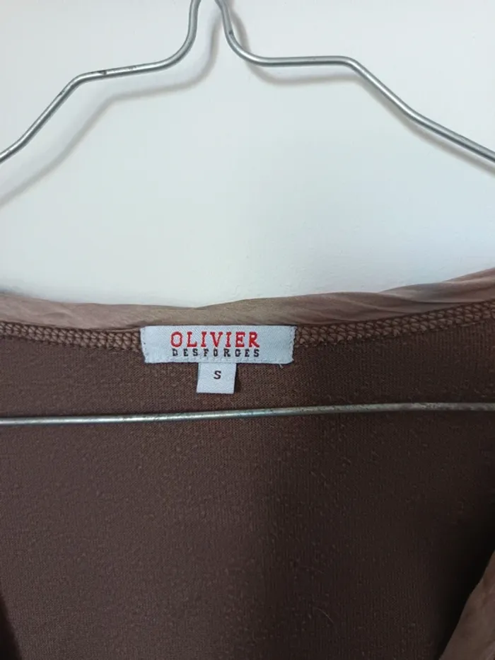 Peignoir de nuit femme marron taille S Olivier Desforges - photo numéro 3
