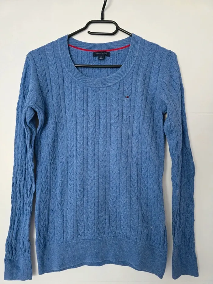 Pull en maille Tommy Hilfiger bleu