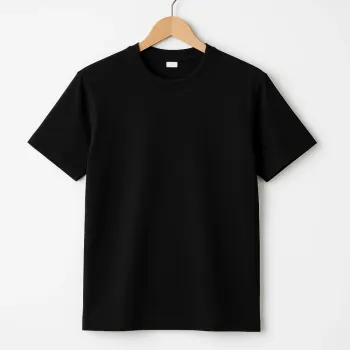 T shirt noir 100% coton taille L