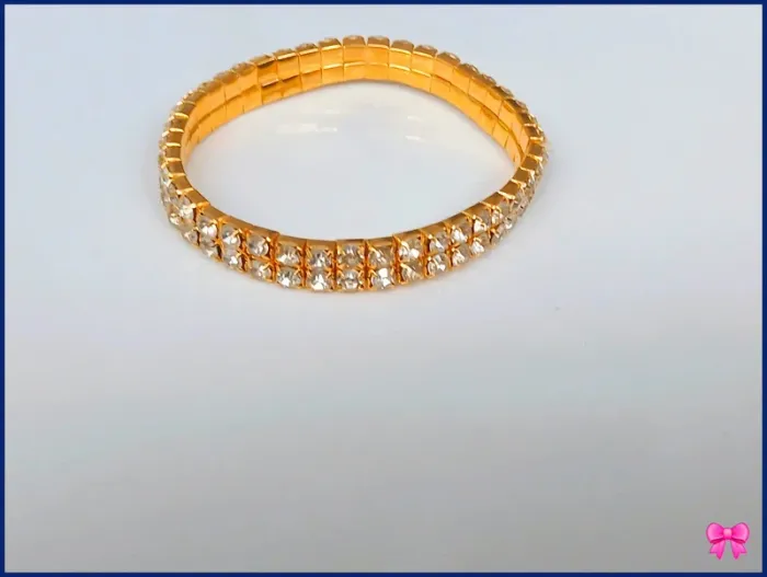 Bracelet multirangs strass argenté doré rosé tendance - photo numéro 4