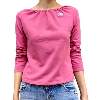T-shirt  manches longues rose -  taille M - Vintage Y2K - Style chic