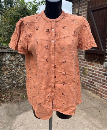 Blouse en gaze de coton brodé – Taille 36 – Verbaudet
