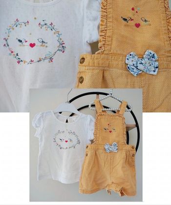 12 mois ensemble été orchestra teeshirt et combishort