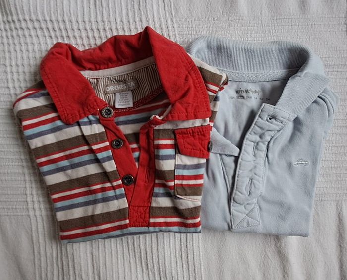 Lot de 2 polos manches longues