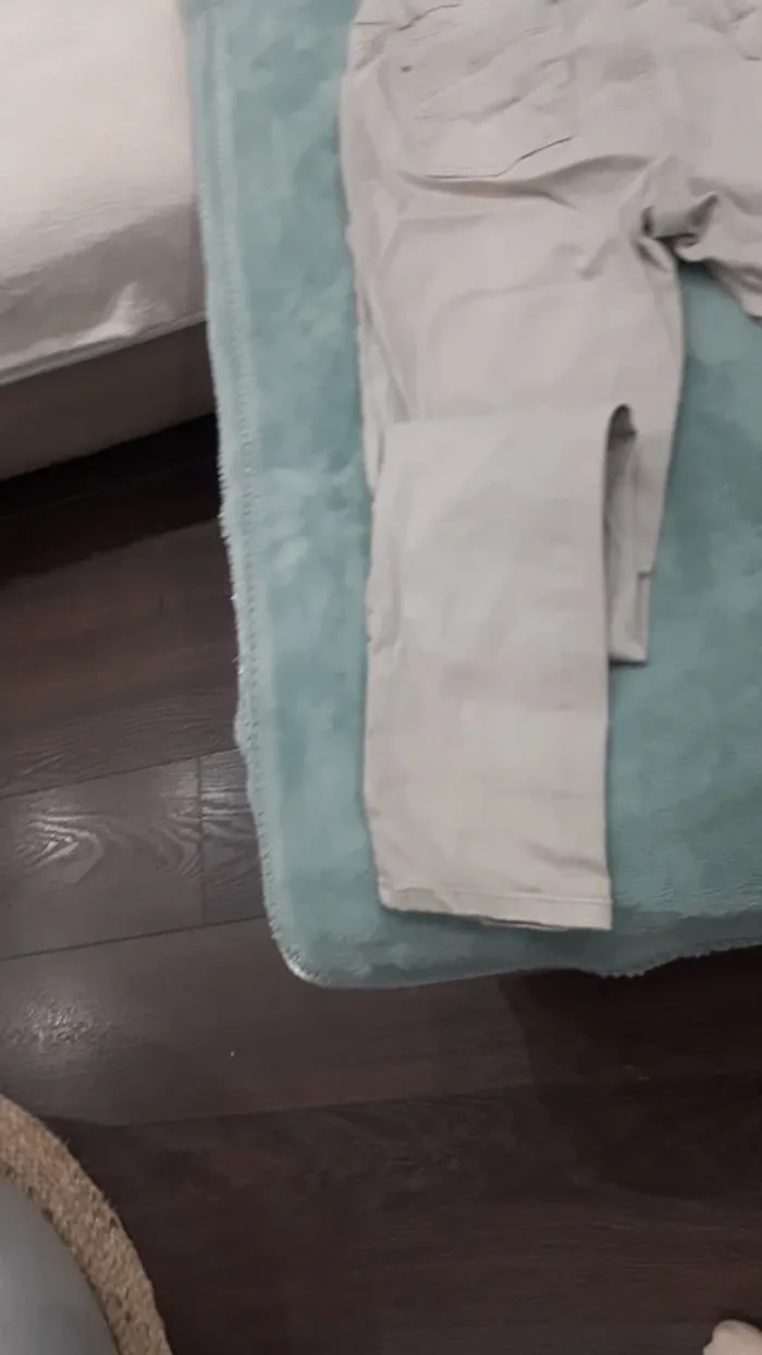 Pantalon beige coton - photo numéro 5