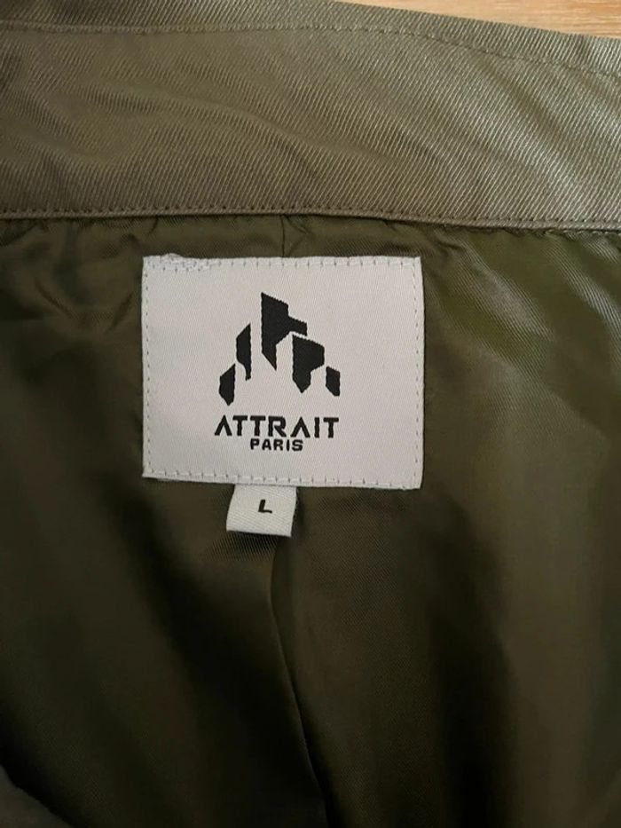 Trench court veste manteau coupe vent kaki Attrait Paris Taille L – Neuf avec étiquette - photo numéro 5