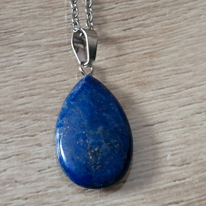 Collier pierre lapis-lazuli naturelle véritable - photo numéro 8