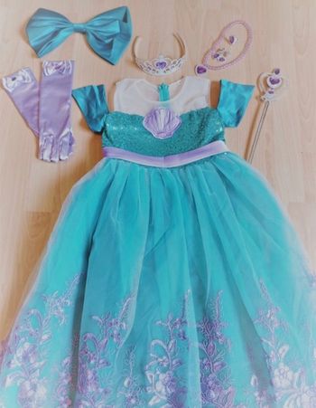 Déguisement robe sirène turquoise 4-5ans