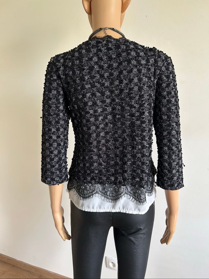 Pull noir et blanc LolaLiza taille française L TBE (taille petit) - photo numéro 5