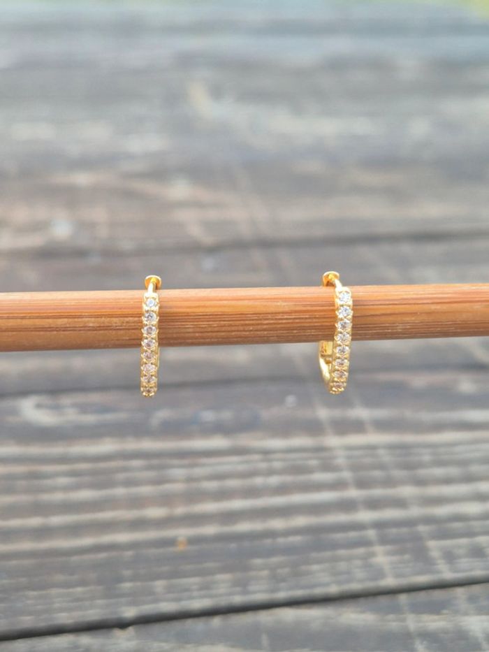 Boucle d'oreilles argent et zircone - photo numéro 3