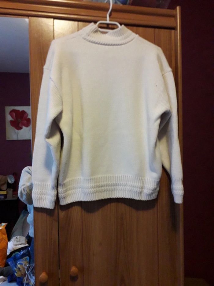 Pull chaud broderie fleur - photo numéro 2