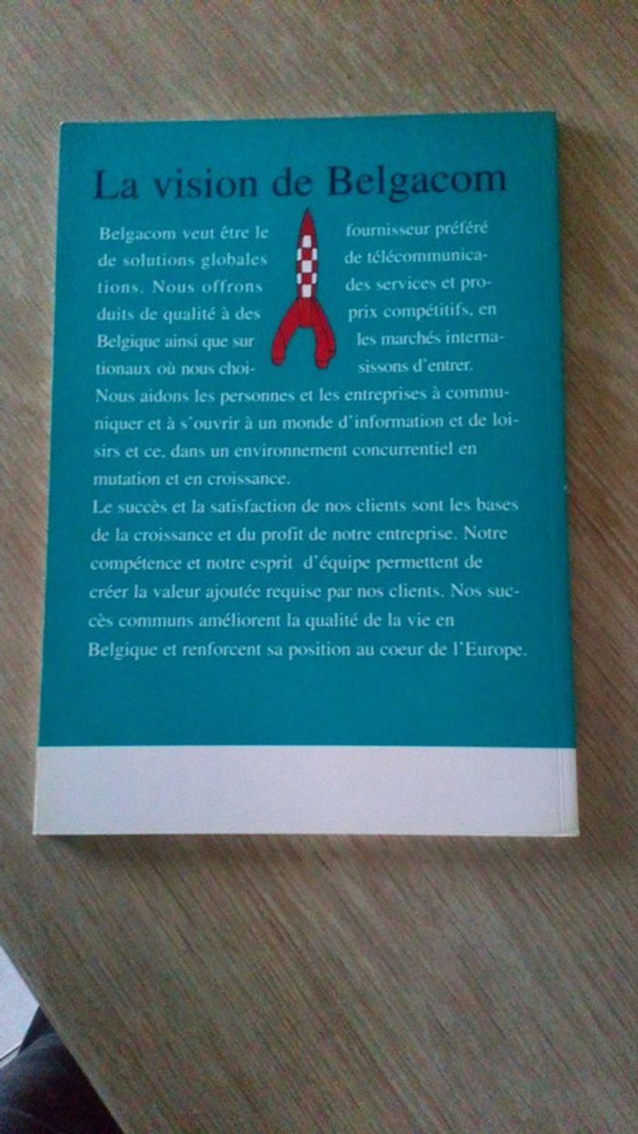 Tintin rapport Belgacom de 1988 collector ! - photo numéro 2