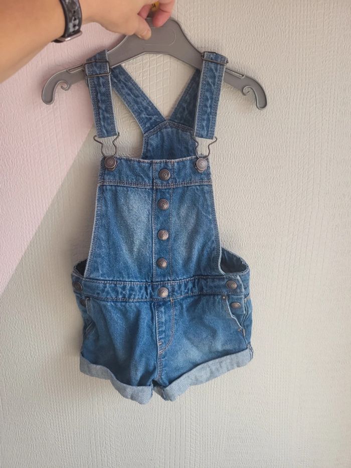 Salopette short jean