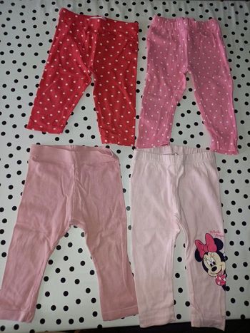 Lot de 4 leggings fille 12 mois