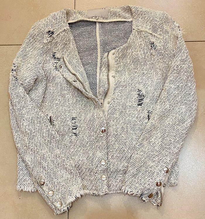 Veste Tweed Style Usée  Taille 36 IRO - photo numéro 3