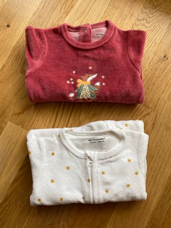 Lot de 2 pyjamas en velours