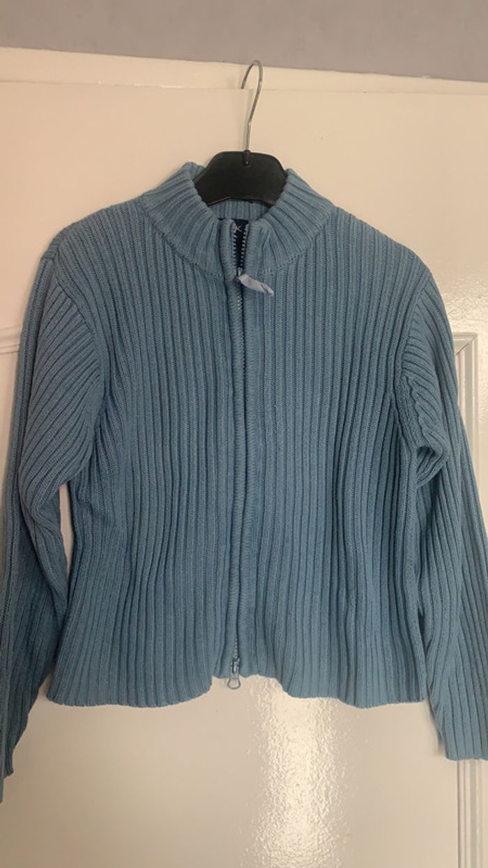 Gilet veste bleu 8 ans