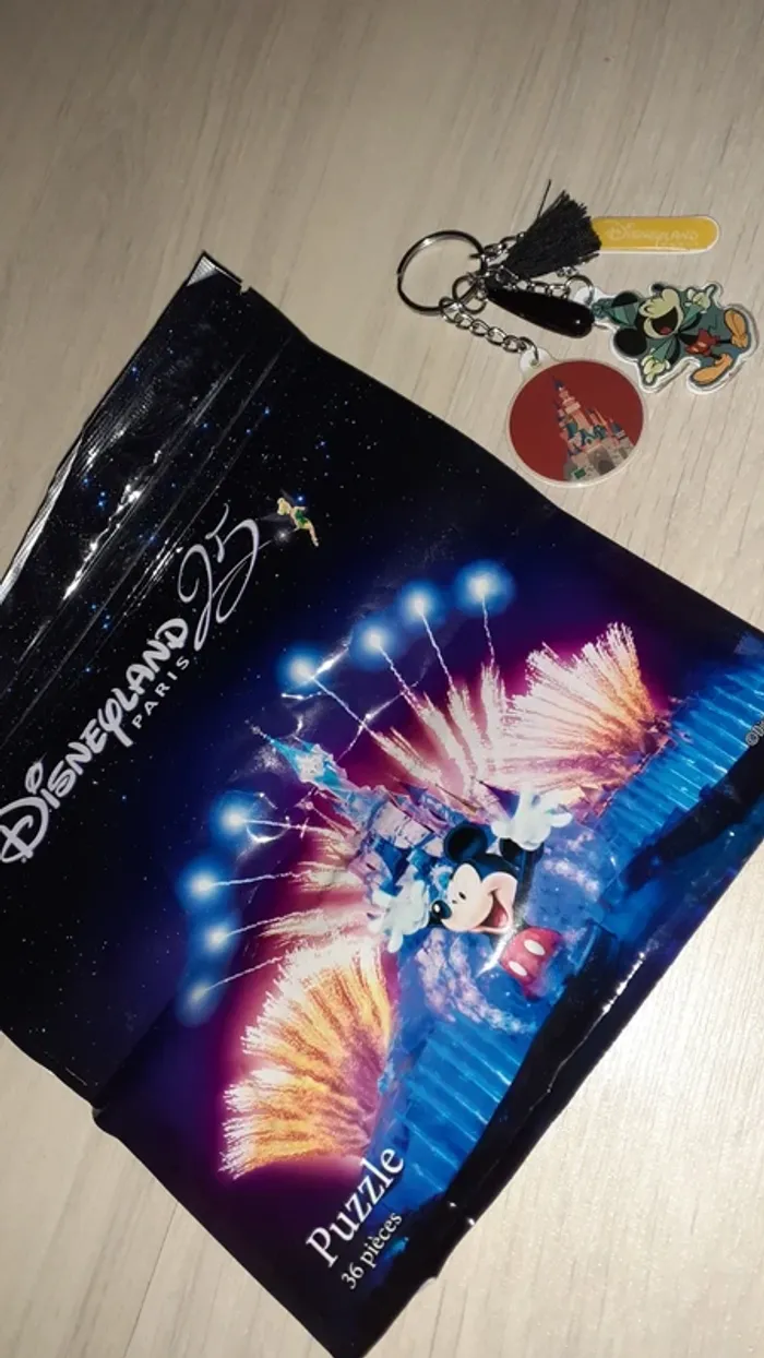 Lot puzzle et porte clef Disneyland Paris - photo numéro 3