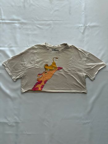 T-shirt court beige avec motif imprimé roi lion - Primark - 3XS/2XS-30/32