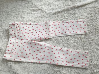 Pantalon blanc coeurs rouges - T3A - Vertbaudet