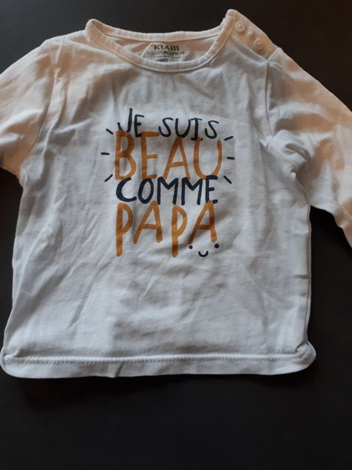 Tee-shirt manches longues Kiabi 3 mois - photo numéro 2