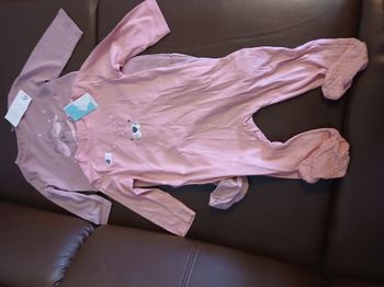 lot de deux pyjamas en coton pieds antiderapants fille 12 mois 