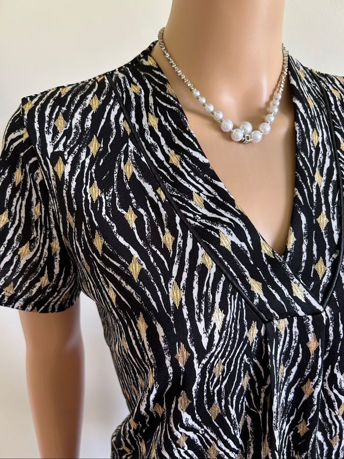 Blouse imprimée à manches courtes Morgan taille M jamais portée - photo numéro 4