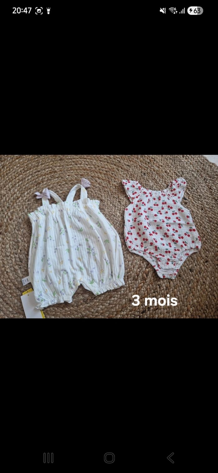 Lot vêtements bébé fille taille 3 mois - photo numéro 2