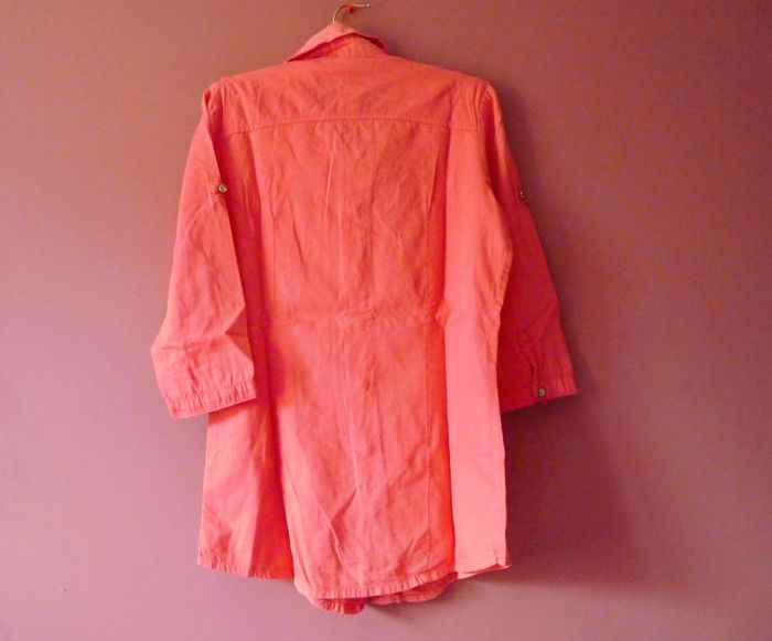 Chemise tunique Femme 38 ou M TBE rose corail manches 3/4 - photo numéro 3