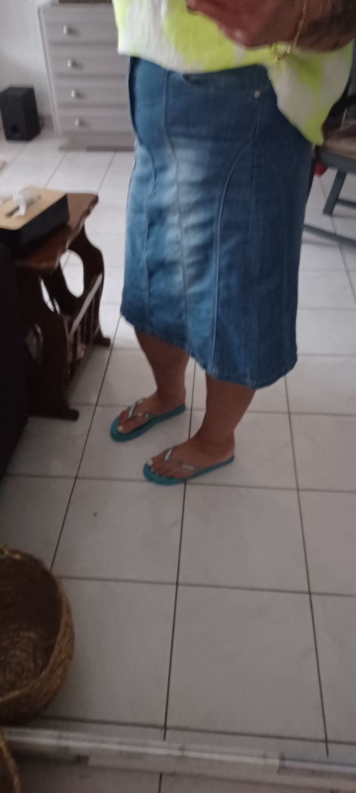 Très belle jupe jeans femme T 44 - photo numéro 3