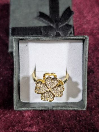 Bague trèfle 🍀 doré anti stresse 