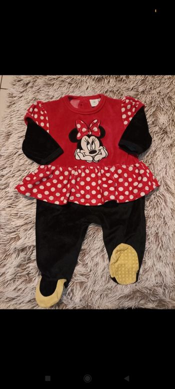 Pyjama velours minnie
