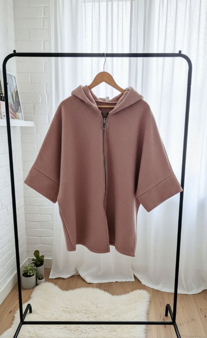 Veste cape à Capuche rose - photo numéro 2