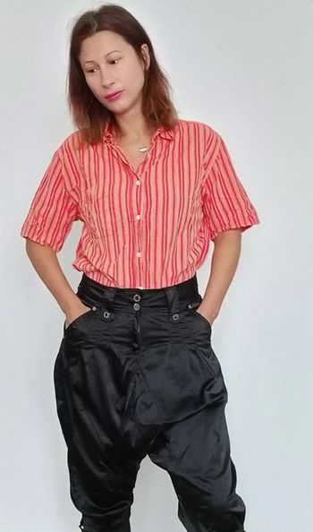 Chemise rayée manches courtes