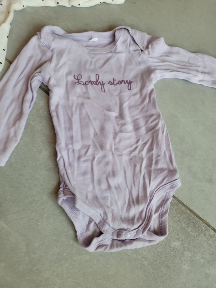 Lot body bébé fille 74 cm manche longue - photo numéro 2