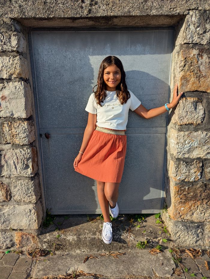 T-shirt Telle mère telle fille blanc/or Taille 6 ans - photo numéro 2