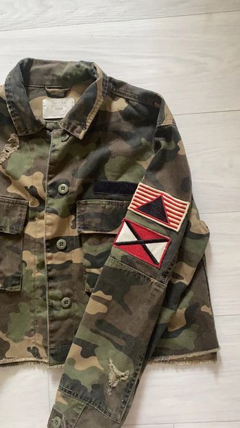 Veste en jean militaire