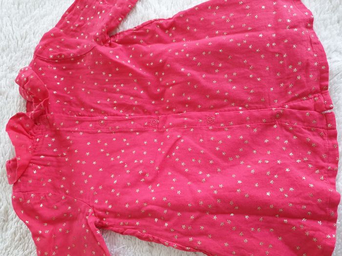 Robe rose framboise à étoiles dorées - 12M - TAO - photo numéro 8