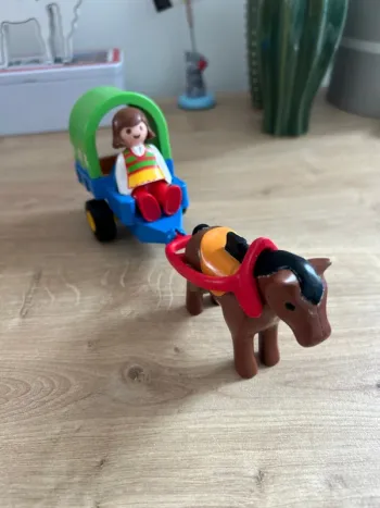 Playmobil 123 6779 Chariot avec poney