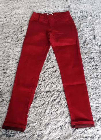 Jegging slim rouge 12 ans Monoprix
