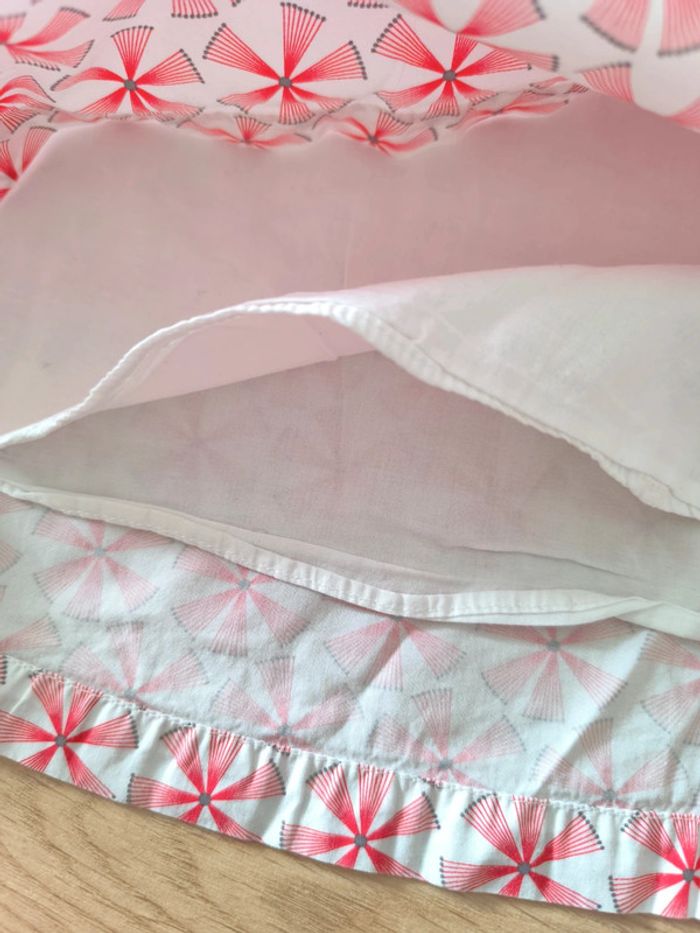 Robe Obaïbi blanche et rouge - Taille 12 mois - 74cm - photo numéro 4